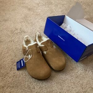 Birkenstock London Shearling US M12 - Shearling Tea (never worn)